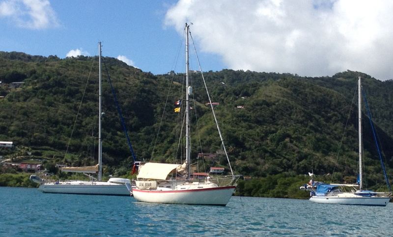 At anchor Le Marin, Martinique